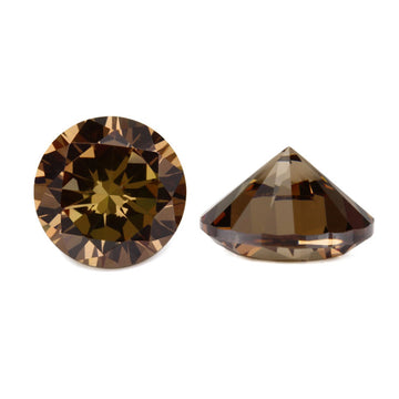 (Pack of 5) Round Simulated Coffee CZ